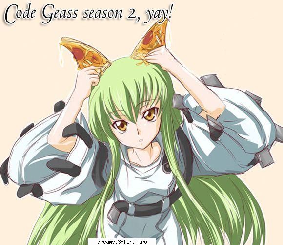 c.c. "a immortal, girl who contract with lelouch the condition that grant her one wish, die. ~*Admina*~
